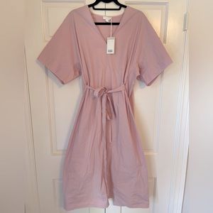 COS Blush Short Sleeve Dress, Size 10 NWT